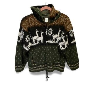 Andino Artesian Alpaca Full Zip Wool Sweater unisex